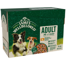 Load image into Gallery viewer, James Wellbeloved Adult Dog Food Turkey Pouches 90g Packs