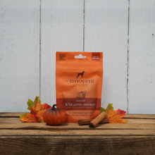 Load image into Gallery viewer, Innocent Hound Air Dried Wild Game Sausages with Pumpkin and Cinnamon