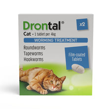 Load image into Gallery viewer, Drontal Wormer Tablets for Small & Medium Cats - Under 4kg - All Pack Sizes