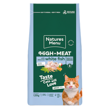 Load image into Gallery viewer, Natures Menu High in Meat White Fish Healthy Grain Food For Adult Cats