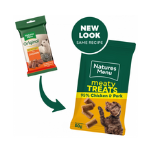 Load image into Gallery viewer, Natures Menu Real Meat Dog Treats 12X50g
