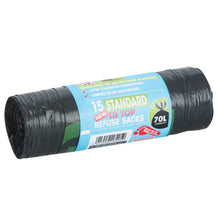 Load image into Gallery viewer, Growers Choice Standard Tie Top Refuse Sacks 70ltr 15pk