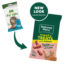 Load image into Gallery viewer, Natures Menu Cat Meaty Treat Salmon 50g x 12