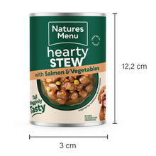 Load image into Gallery viewer, Natures Menu Hearty Stew Salmon and Vegetable Can 415g x 12