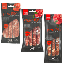 Load image into Gallery viewer, Pets Unlimited Steak Sticks Beef - Various Sizes