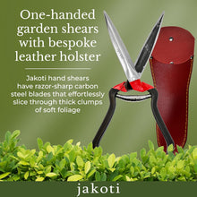 Load image into Gallery viewer, JAKOTI Hand Shears (L30cm) with Handmade Leather Holster. Sheep Shears for Dagging, Shearing & Trimming. 15cm Steel Blades.