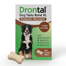 Load image into Gallery viewer, Drontal Tasty Bone XL Wormer Tablets, Convenient for Large Dogs (Over 20kg), All Pack Sizes