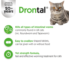 Load image into Gallery viewer, Drontal Wormer XL Tablets, Convenient for Large Cats (Over 4kg), All Pack Sizes