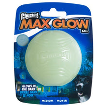 Load image into Gallery viewer, Chuckit! Max Glow Ball – Durable Glow-in-the-Dark Rubber Fetch Ball for Dogs, No Batteries Needed, Compatible with Chuckit! Launchers, Ideal for Night-Time and Early Morning Play