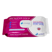 Load image into Gallery viewer, Uniwipe Personal Care Soft & Gentle Cleansing Wipes For Skin
