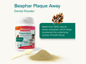 Load image into Gallery viewer, Beaphar Plaque Away Dental Powder for Cats & Dogs 80g Tub
