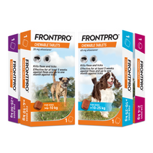 Load image into Gallery viewer, FRONTPRO® Chewable Tablets Flea & Tick Treatment for Dogs 1 Tablet