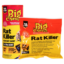 Load image into Gallery viewer, The Big Cheese Rat Killer Grain Bait Sachet 150g