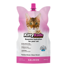 Load image into Gallery viewer, KittyRade Prebiotic Drink For Cats Essential Hydration Salmon Or Duck 250ml