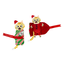 Load image into Gallery viewer, KONG Holiday Cat Pull-A-Partz Present Striped Wrap