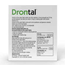 Load image into Gallery viewer, Drontal Wormer Tablets, Convenient for Small and Medium Cats (Under 4kg), All Pack Sizes