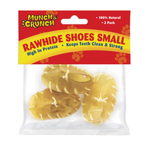 Load image into Gallery viewer, Munch & Crunch Small Rawhide Shoes Natural