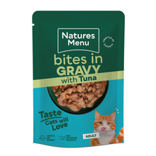 Load image into Gallery viewer, Natures Menu Bites in Gravy Multipack For Adult Cats 12 x 85g