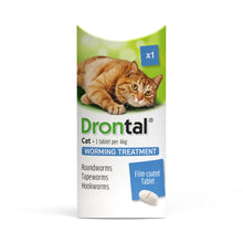 Load image into Gallery viewer, Drontal Wormer Tablets for Small & Medium Cats - Under 4kg - All Pack Sizes
