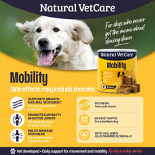 Load image into Gallery viewer, Natural VetCare Health & Wellbeing Chews for Dogs – Age Well, Calm & Settle, Daily Multivitamin, Gut Balance & Mobility – Vet-Formulated Chews