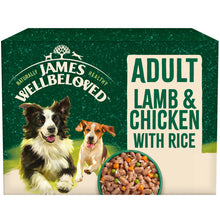 Load image into Gallery viewer, James Wellbeloved Adult Dog Food Lamb & Chicken In Gravy Pouches 90g