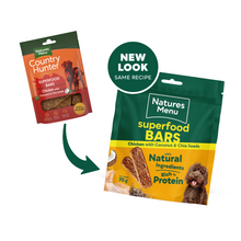 Load image into Gallery viewer, Natures Menu Superfood Bars Chicken 70g x 9
