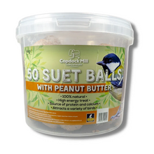 Load image into Gallery viewer, Copdock Mill Suet Balls Peanut Butter Tub x 50