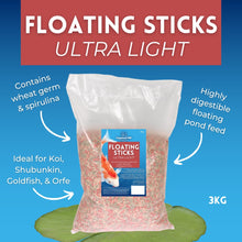 Load image into Gallery viewer, Copdock Mill Carp Ultra Low Density Floating Pond Sticks 3kg