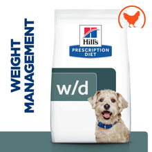 Load image into Gallery viewer, Hill's Prescription Diet w/d Diabetes Care Dry Dog Food with Chicken 10kg Bag