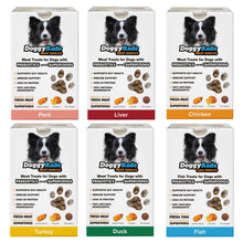 Load image into Gallery viewer, DoggyRade Meat Snack With Prebiotics & Superfoods For Dogs Six Flavours