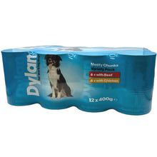 Load image into Gallery viewer, Dylan For Working Dogs Food Variety 12 Pack Beef & Chicken 400g