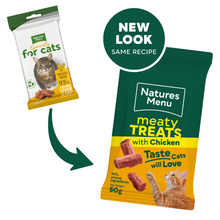 Load image into Gallery viewer, Natures Menu Cat Meaty Treat Chicken 50g x 12