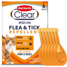 Load image into Gallery viewer, Bob Martin Clear Pesticide Free Spot On For Cats Flea & Tick Repellent