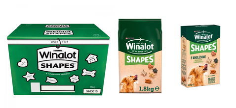 Load image into Gallery viewer, Winalot Shapes Dog Biscuits