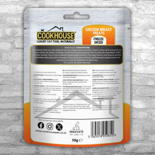 Load image into Gallery viewer, COOKHOUSE 100% Chicken Breast Freeze Dried Luxury Cat Treats - 12 x 10g Bags - 100% Natural - Grain Free - High Protein - Low Fat
