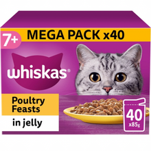Load image into Gallery viewer, WHISKAS 1+ Cat 85g Pouches x 40 , Fish, Poultry fish and Surf &Turf