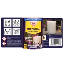 Load image into Gallery viewer, Zero In Citronella Pillar Candle