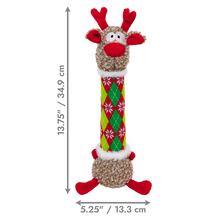 Load image into Gallery viewer, KONG Holiday Shakers Luvs Argyle Reindeer Medium
