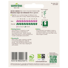 Load image into Gallery viewer, MicroGreens Pak Choi Colour Crunch Mix