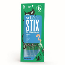 Load image into Gallery viewer, Schesir Stix Adult Cat Snacks 6x15g 12 Pack