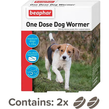 Load image into Gallery viewer, Beaphar One Dose Dog Wormer - 6-20kg 2 Tablets
