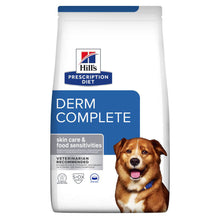 Load image into Gallery viewer, Hill's Prescription Diet Derm Complete Skin Care and Food Sensitivities Dry Dog Food with Rice & Egg 12kg Bag