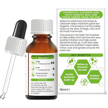 Load image into Gallery viewer, Vetzyme Anti-Bacterial Ear Drops & Cleanser 18ml