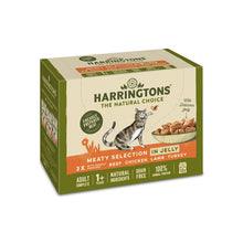 Load image into Gallery viewer, Harringtons Complete Adult Wet Cat Food Meaty Selection in Jelly, Grain Free, 12 x 85g Pouches
