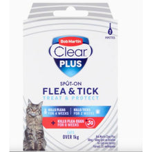 Load image into Gallery viewer, Bob Martin Clear Plus 50mg/60mg Spot-On Solution for Cats & Ferrets