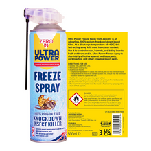 Load image into Gallery viewer, Zero In Freeze Spray Knockdown Insect Killer 500ml Dual Action Aerosol