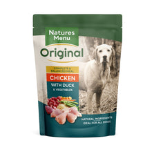 Load image into Gallery viewer, Natures Menu Pouches For Adult Dogs Chicken & Duck