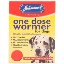 Load image into Gallery viewer, Johnsons One Dose Easy Wormer for Larger Dogs Size 3 - Pack of 4 Tablets