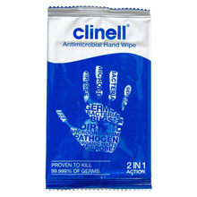 Load image into Gallery viewer, Clinell Antimicrobial Disinfectant Hand Wipes Anti-Bacterial x 100 Sachets