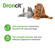 Load image into Gallery viewer, Droncit Tablet Tapewormer for Cats and Dogs - All Pack Sizes